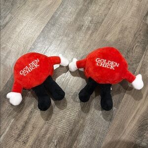 Golden Chick Plush Toys - Red and Black